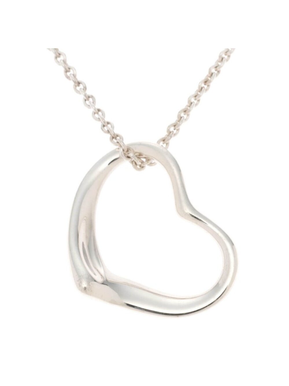 Tiffany & Co Open Heart NC Necklace Silver